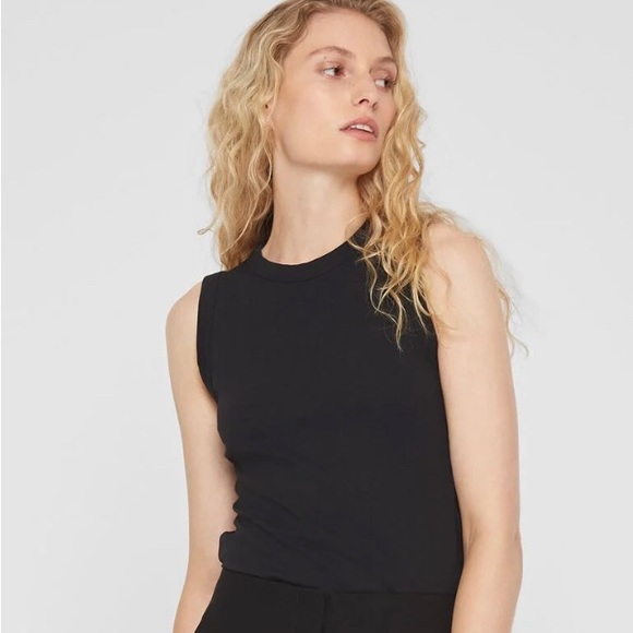Club Monaco Black Ponte Knit Perfect Tank Top Women’s Size Small